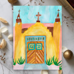 San Jose de Gracia Church Watercolor New mexico Vykort<br><div class="desc">Vattenfärgning inspirerad av ett besök i New mexico. Handmålad av mig för dig. Lägg till eller redigera din egen text om du vill anpassa den. Se till att kolla min butik för mer roligt saker!</div>