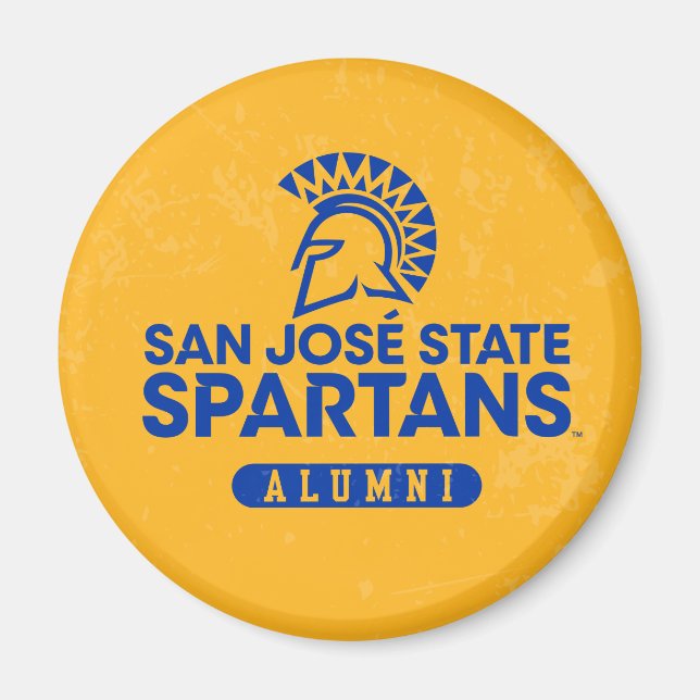 San Jose delstat Spartans Distress Magnet (Framsidan)
