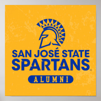 San Jose delstat Spartans Distress Poster