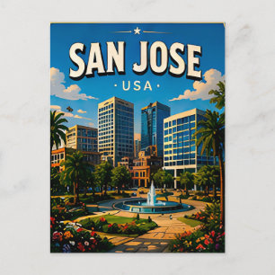 San Jose Downtown Skyline Minne Vykort