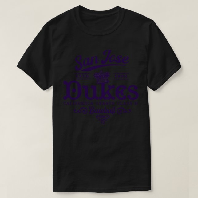 San Jose Dukes Baseball T Shirt (Design framsida)