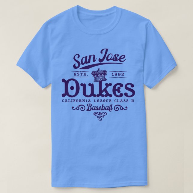 San Jose Dukes Baseball T Shirt (Design framsida)