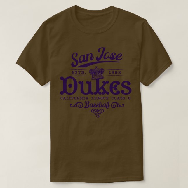 San Jose Dukes Baseball T Shirt (Design framsida)