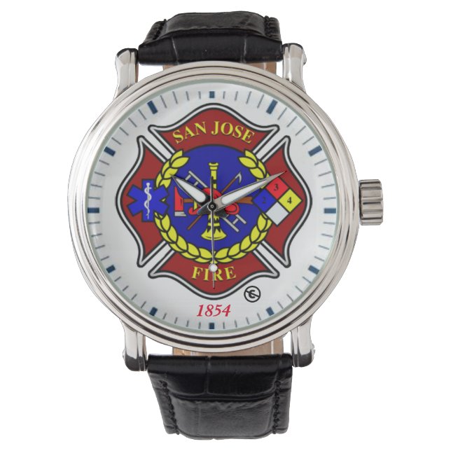 San Jose Fire Department VintageWatch Armbandsur (Framsida)