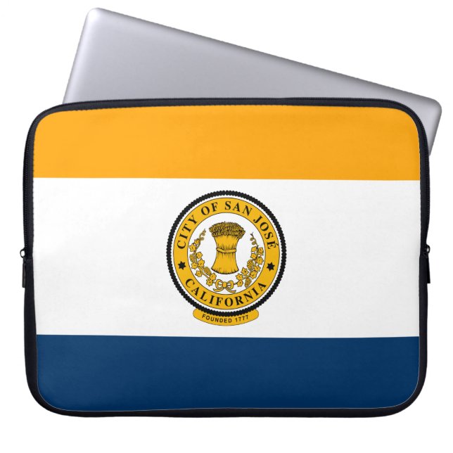 San José-Flagga (Kalifornien) Laptop Fodral (Framsidan)