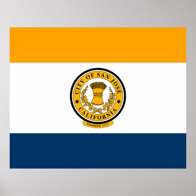 San José-Flagga (Kalifornien) Poster (Framsidan)
