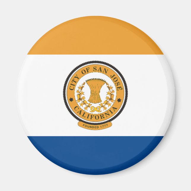 San Jose Flagga Magnet (Framsidan)