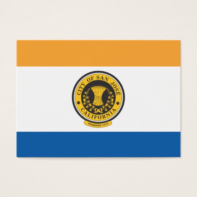 San Jose-flagga stad Visitkort (Framsidan)