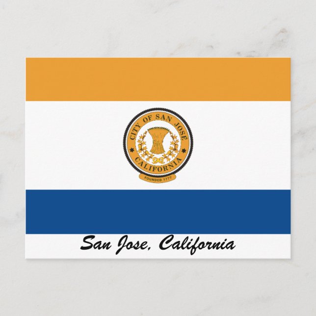 San Jose Flagga Vykort (Framsida)