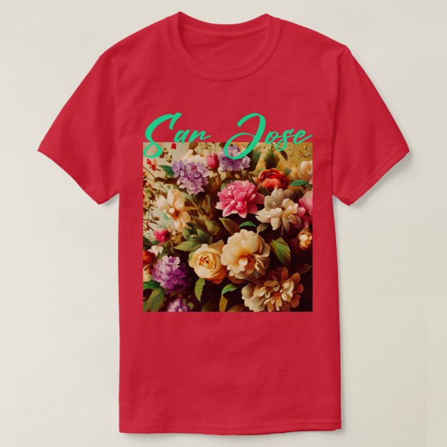 San Jose Flower T Shirt (Design framsida)