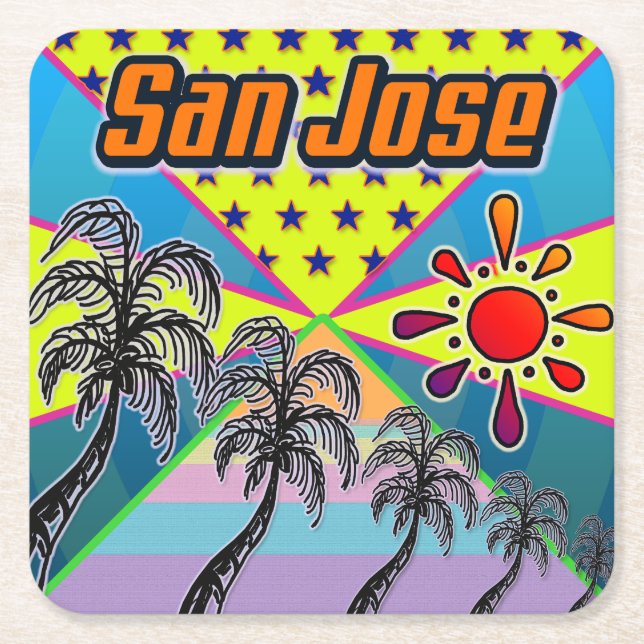 San Jose Freedom Underlägg Papper Kvadrat (Framsidan)
