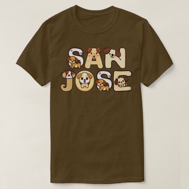 San Jose Hund 1 T Shirt (Design framsida)