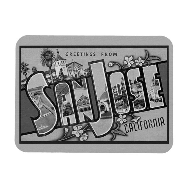 San Jose, Kalifornien Magnet (Horisontell)