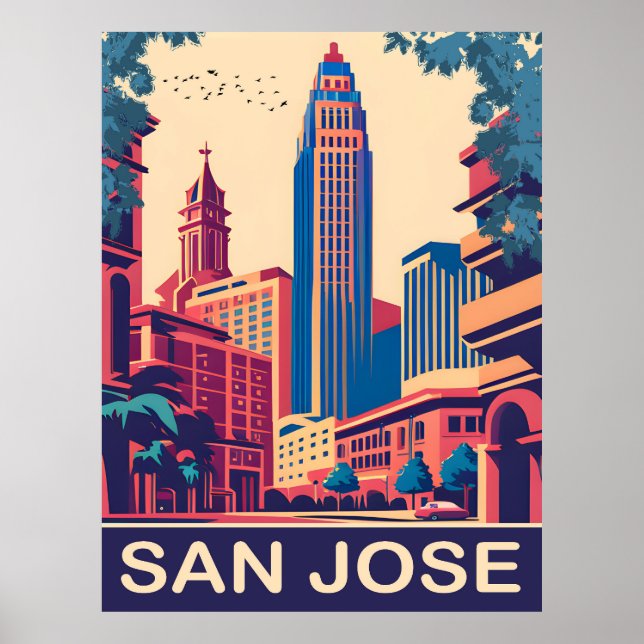 San Jose, Kalifornien, Travel Poster (Framsidan)