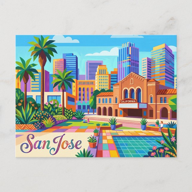 San Jose Kalifornien Vykort (Framsida)