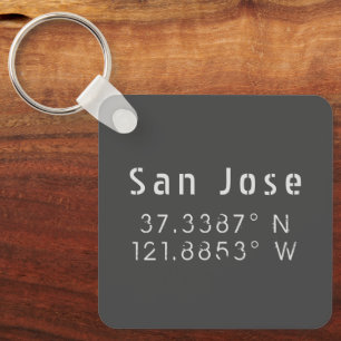San Jose Latitude Longitud Nyckelring