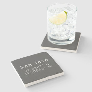 San Jose Latitude Longitud Stone Underlägg