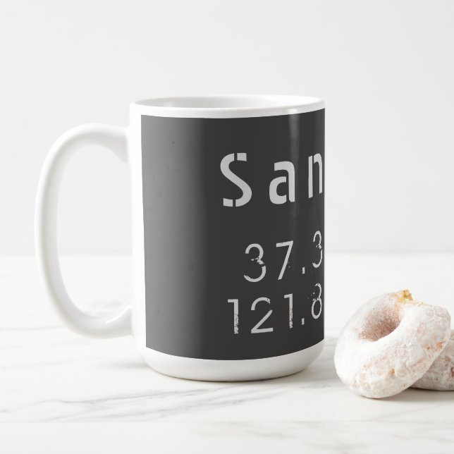 San Jose Latitude Longitude  Kaffemugg (Med munk)