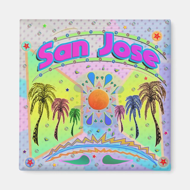 San Jose Lugn Önskemagnet Magnet (Framsidan)