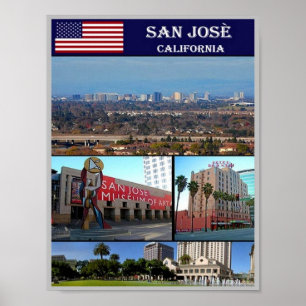 San Josè - Mosaic - California - United Stater - Poster