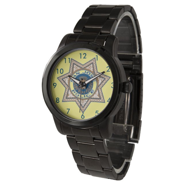 San Jose polis Badge Watch Armbandsur (Vinklad)
