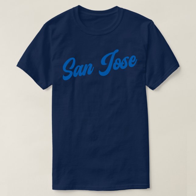 San Jose Retro San Jose Earthquakes Fotboll T Shirt (Design framsida)