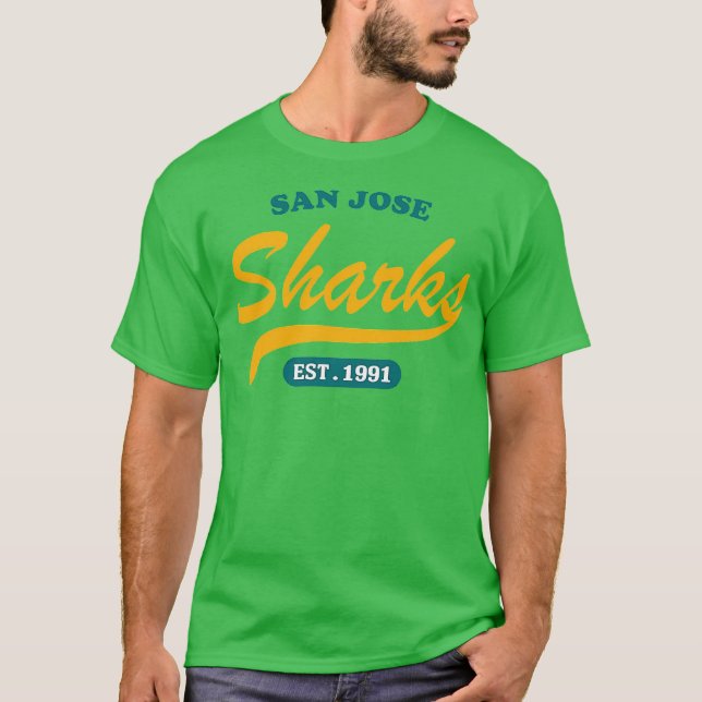San Jose Sharks Classic Style T Shirt (Framsida)