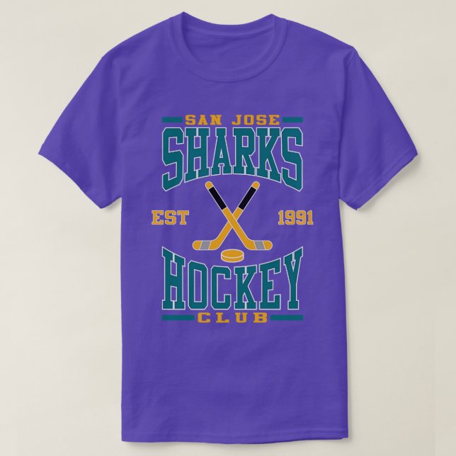 San Jose Sharks Hockey Klubb T Shirt (Design framsida)