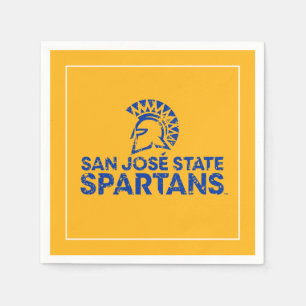 San Jose State Spartans Logotyp Distressed Pappersservett