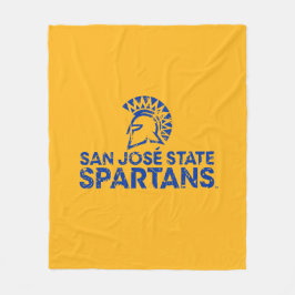 San Jose State Spartans Logotyp Varumärke Distress Fleecefilt