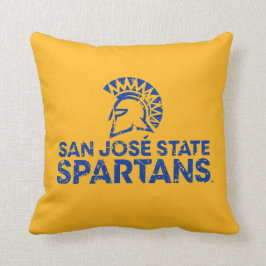 San Jose State Spartans Logotyp Varumärke Distress Kudde