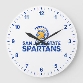 San Jose State Spartans Logotyp Varumärke Distress Stor Klocka