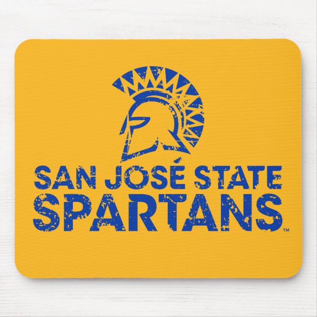 San Jose State Spartans Logotyp Varumärkesdistorsi Musmatta (Framsidan)