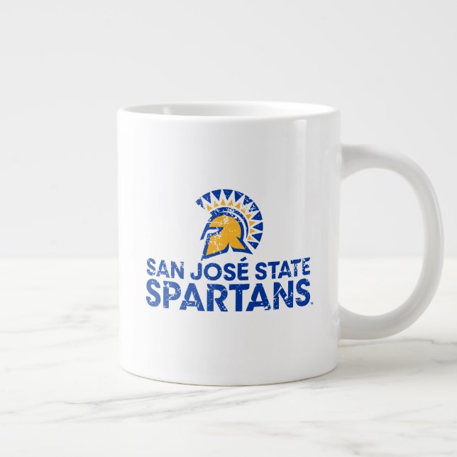 San Jose State Spartans Logotyp Wordmark Disted Jumbo Mugg (Höger)