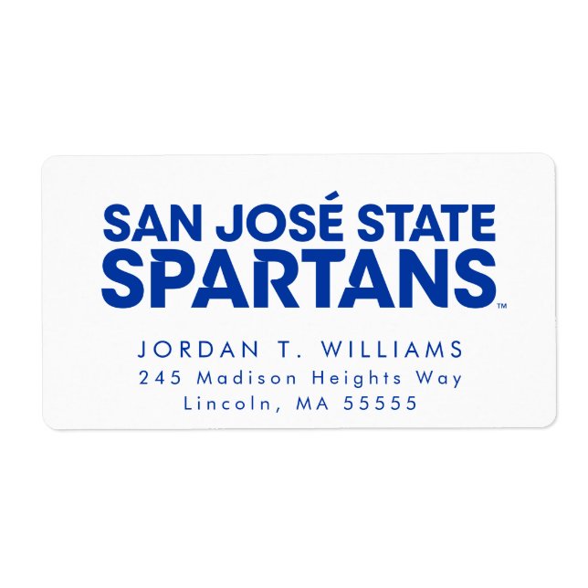 San Jose State Spartans Wordmark Fraktsedel (Framsidan)