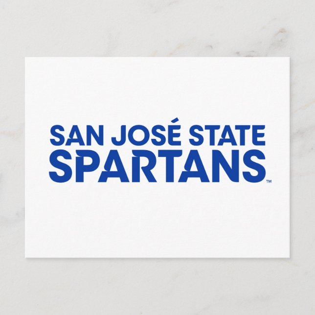 San Jose State Spartans Wordmark Vykort (Framsida)