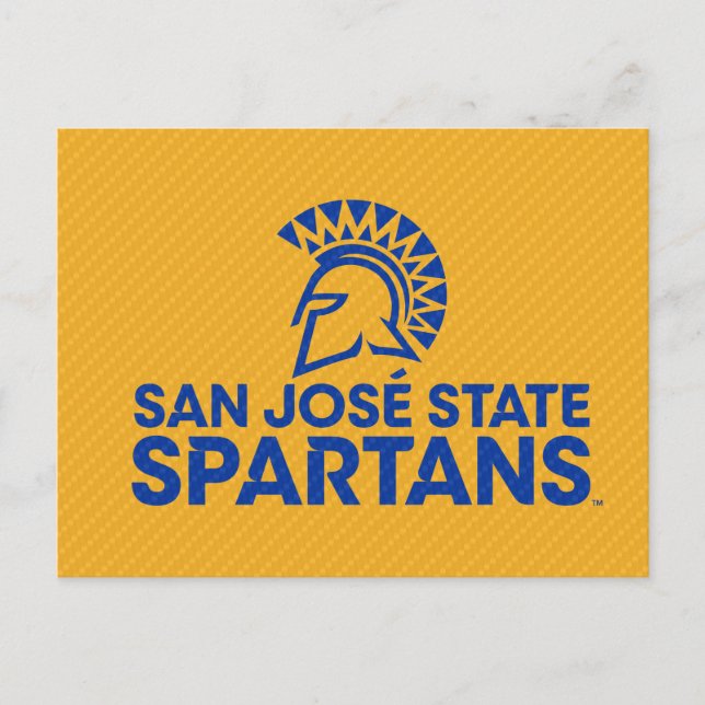 San Jose-staten Spartans Carbon Fiber Mönster Inbjudan Vykort (Framsida)