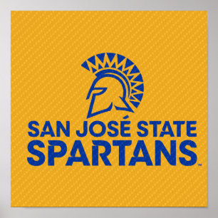 San Jose-staten Spartans Carbon Fiber Mönster Poster