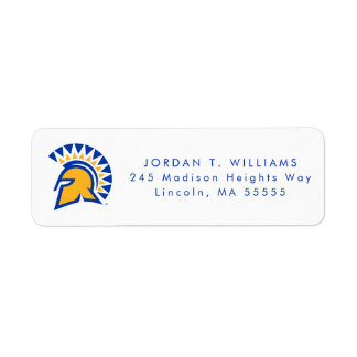 San Jose-staten Spartans Returadress Etikett