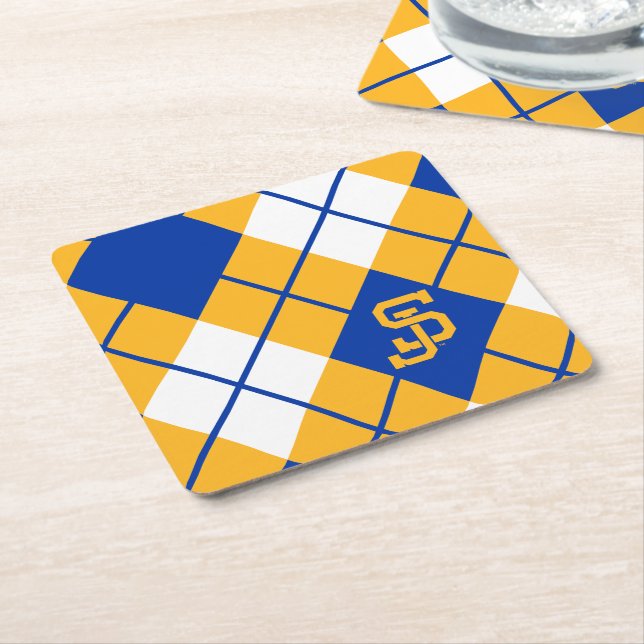San Jose statlig Spartans argyle Underlägg Papper Kvadrat (Vinklad)