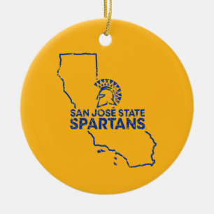 San Jose statlig Spartans kärlek Julgransprydnad Keramik