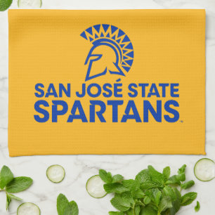 San Jose statlig Spartans logotyp Wordmark Kökshandduk