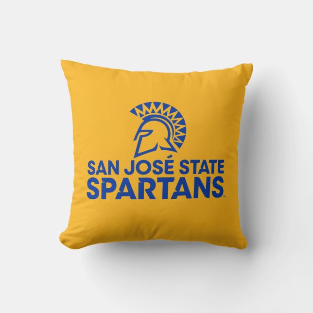 San Jose statlig Spartans logotyp Wordmark Kudde (Framsida)