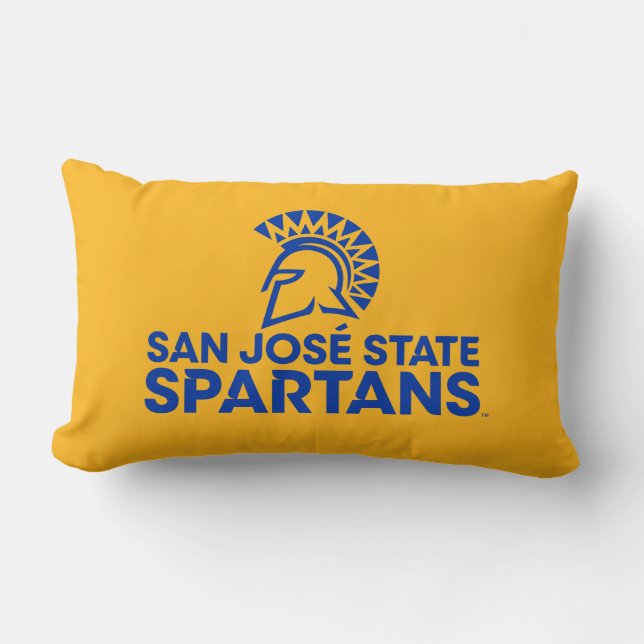 San Jose statlig Spartans logotyp Wordmark Lumbarkudde (Framsida)