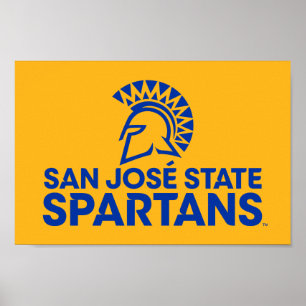 San Jose statlig Spartans logotyp Wordmark Poster
