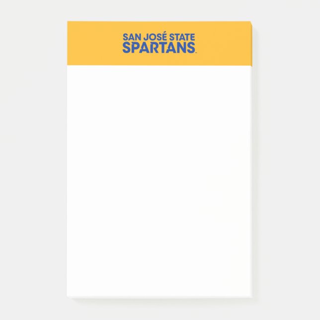 San Jose statliga Spartans Wordmark Post-it Block (Framsida)