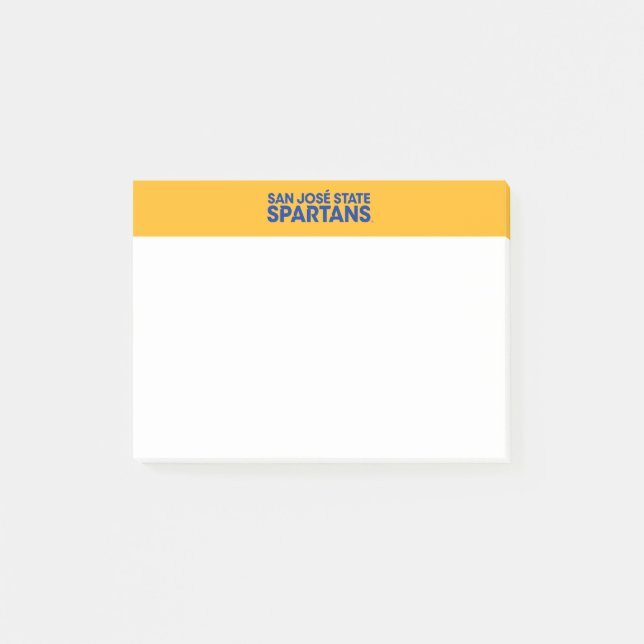 San Jose statliga Spartans Wordmark Post-it Block (Framsida)