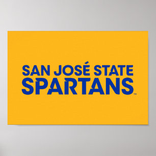 San Jose statliga Spartans Wordmark Poster