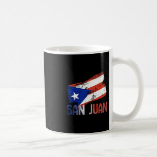 San Juan City Puerto Rico Flagga Vintage Roots Bor Kaffemugg