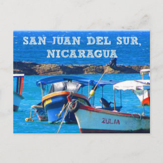 San Juan del Sur, Nicaragua Boats Postcard Vykort